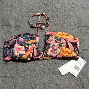 Red Carter Women’s Strappy Bikini Top – Pink Multi | Size Large | NWT